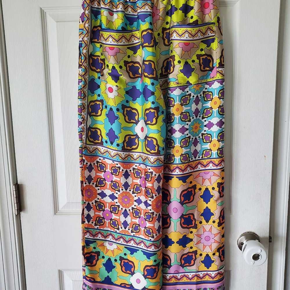 Zara Belted Printed Kimono & Pant Set Size Small - image 9