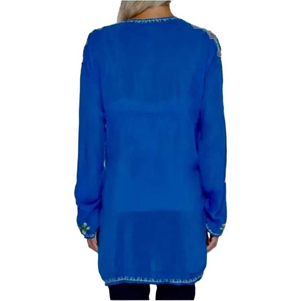 Johnny Was Tunic Top Size XS Vanessa Blouse Blue … - image 2