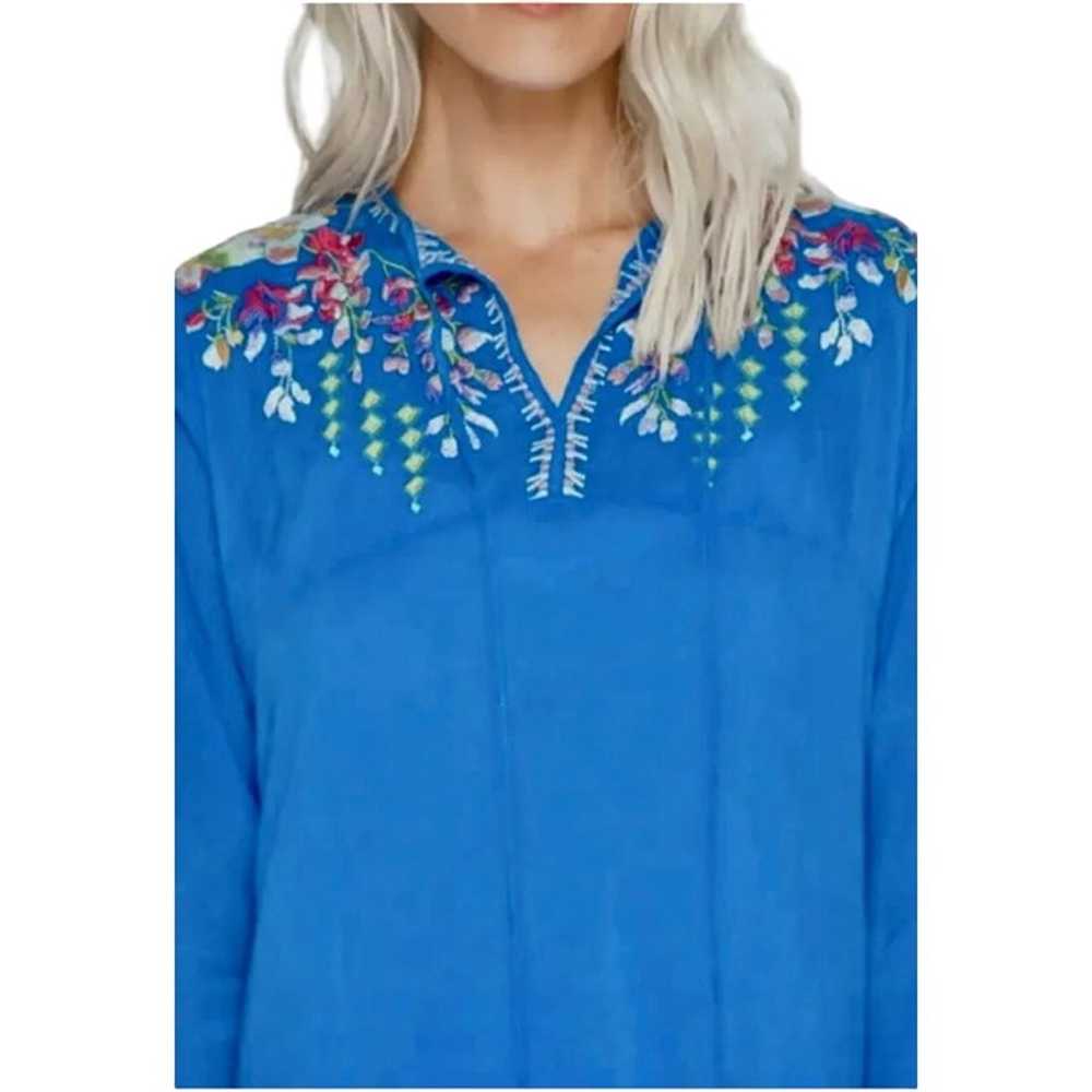 Johnny Was Tunic Top Size XS Vanessa Blouse Blue … - image 3