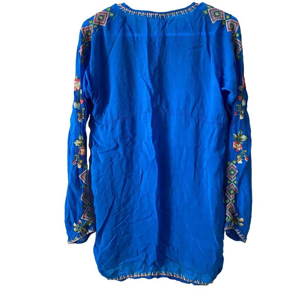Johnny Was Tunic Top Size XS Vanessa Blouse Blue … - image 8