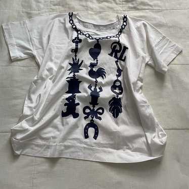 Vivienne Westwood White Printed Necklace Tee