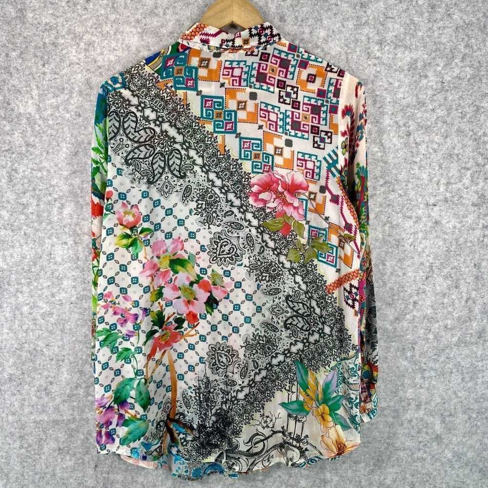 Johnny Was Multi Pattern Multi Color Long Sleeve … - image 10