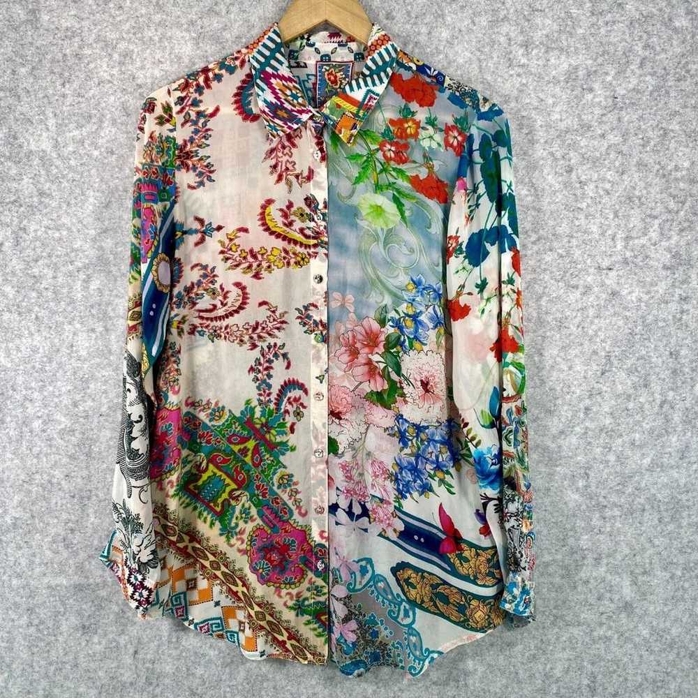 Johnny Was Multi Pattern Multi Color Long Sleeve … - image 1