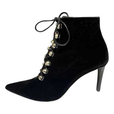 Balenciaga Velvet lace up boots - image 1
