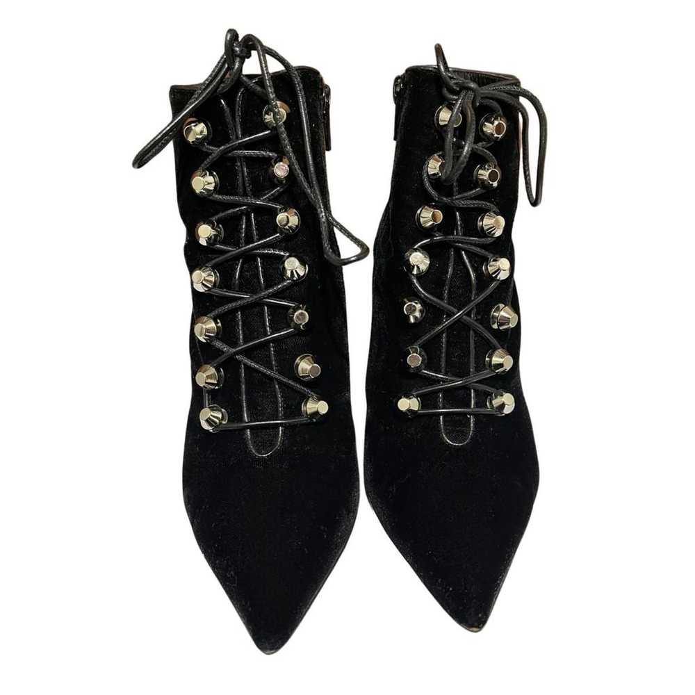 Balenciaga Velvet lace up boots - image 3