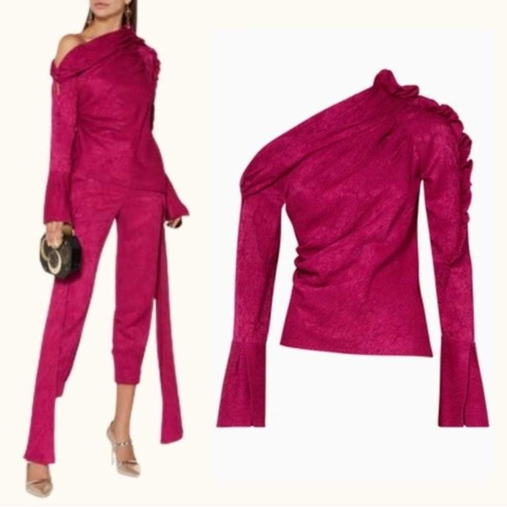 HELLESSY | Fuchsia Pink Belle One Shoulder Asymme… - image 2