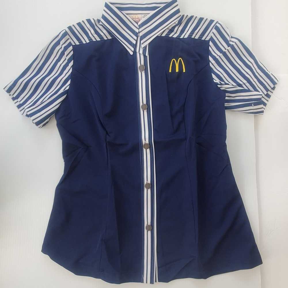 Vintage McDonald's Crest Navy Women's Button Up E… - image 12