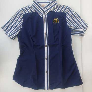 Vintage McDonald's Crest Navy Women's Button Up E… - image 1