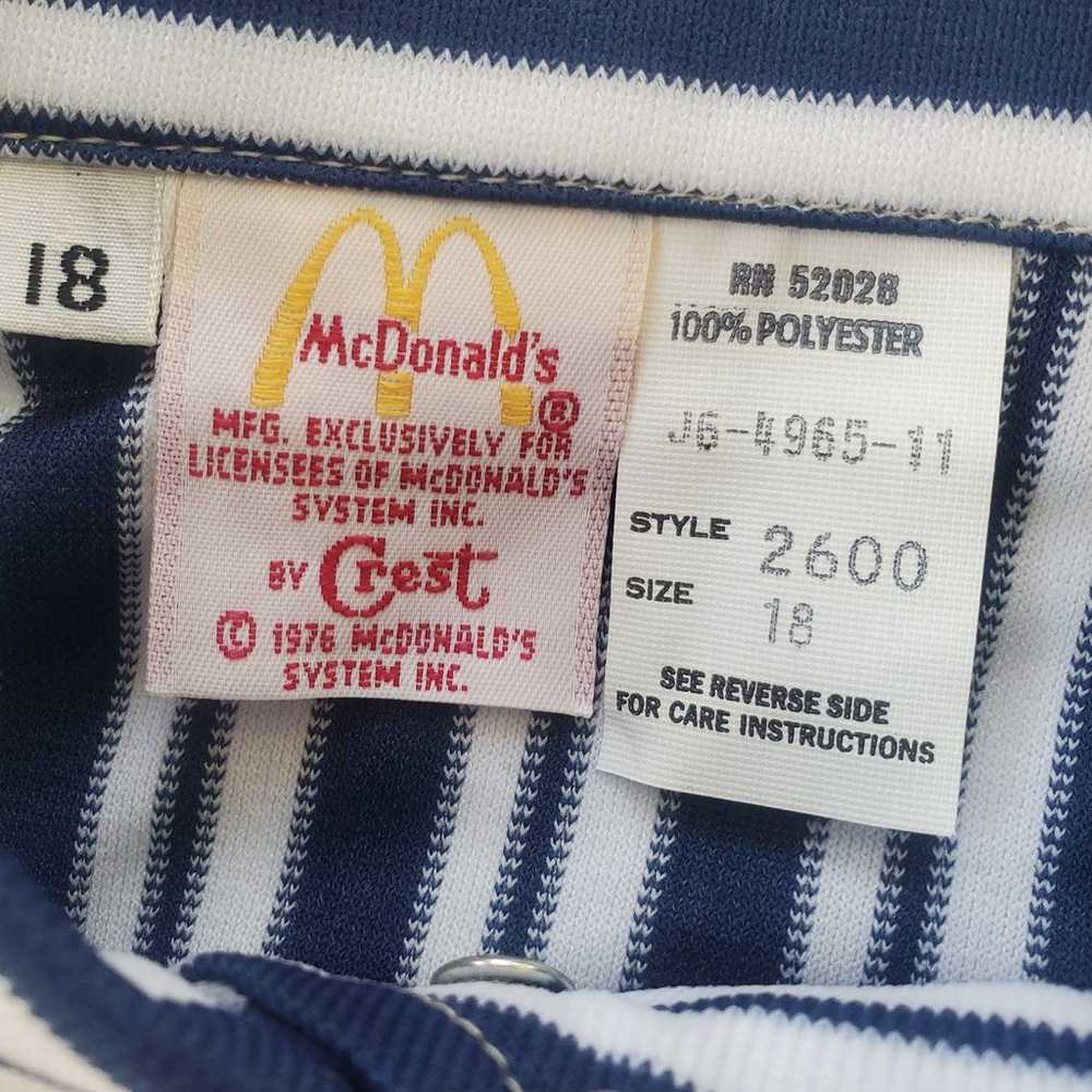 Vintage McDonald's Crest Navy Women's Button Up E… - image 3
