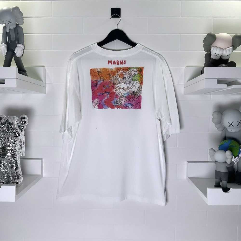 Marni MARNI WHITE GRAPHIC LOGO TEE - image 3