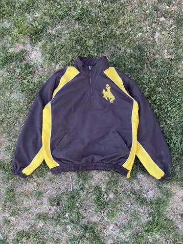 Ncaa Wyoming Cowboys Nylon Track Jacket Brown Yell