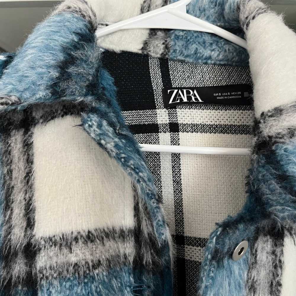 Zara plaid fleece overshirt jacket - image 2