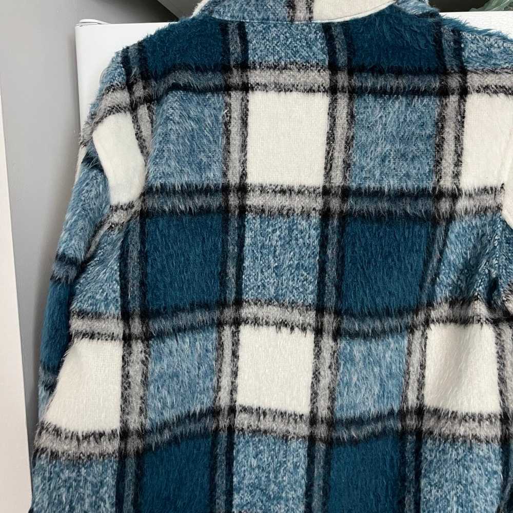 Zara plaid fleece overshirt jacket - image 5