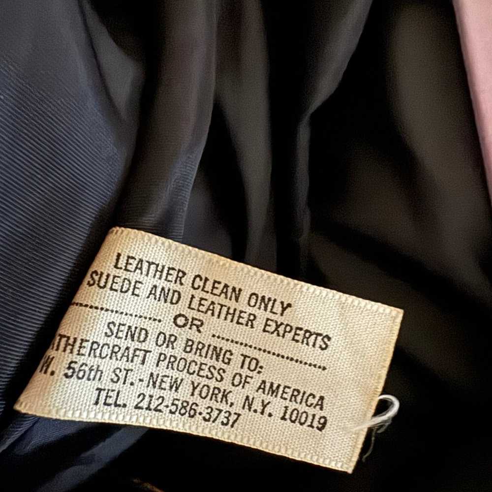 Vtg Genuine Leather Coat small/Med - image 3