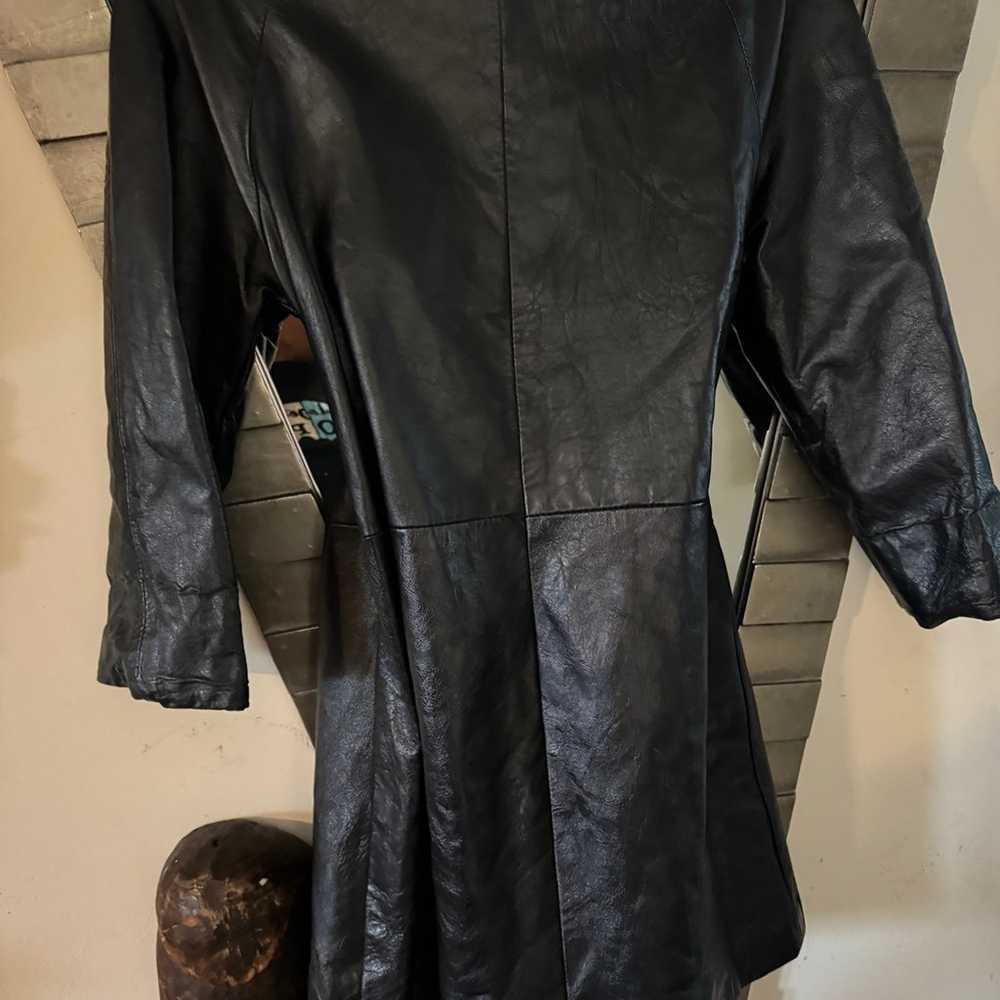 Vtg Genuine Leather Coat small/Med - image 6