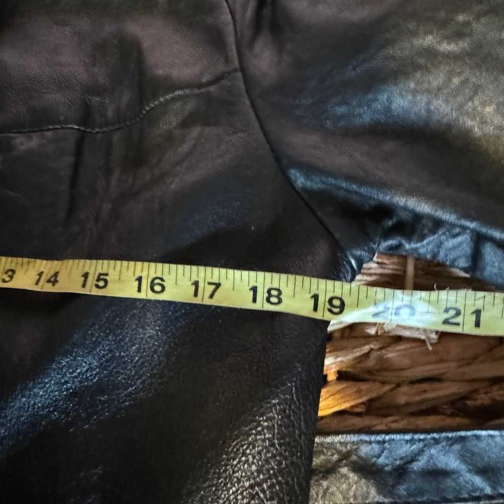 Vtg Genuine Leather Coat small/Med - image 7