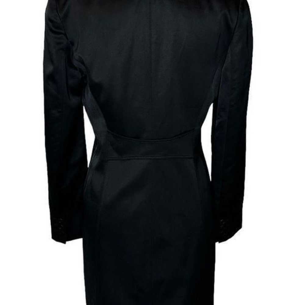 Tahari Black Wool Satin Long Formal Dress Coat Bl… - image 7