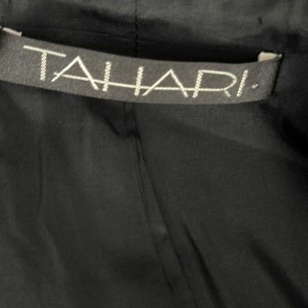 Tahari Black Wool Satin Long Formal Dress Coat Bl… - image 8