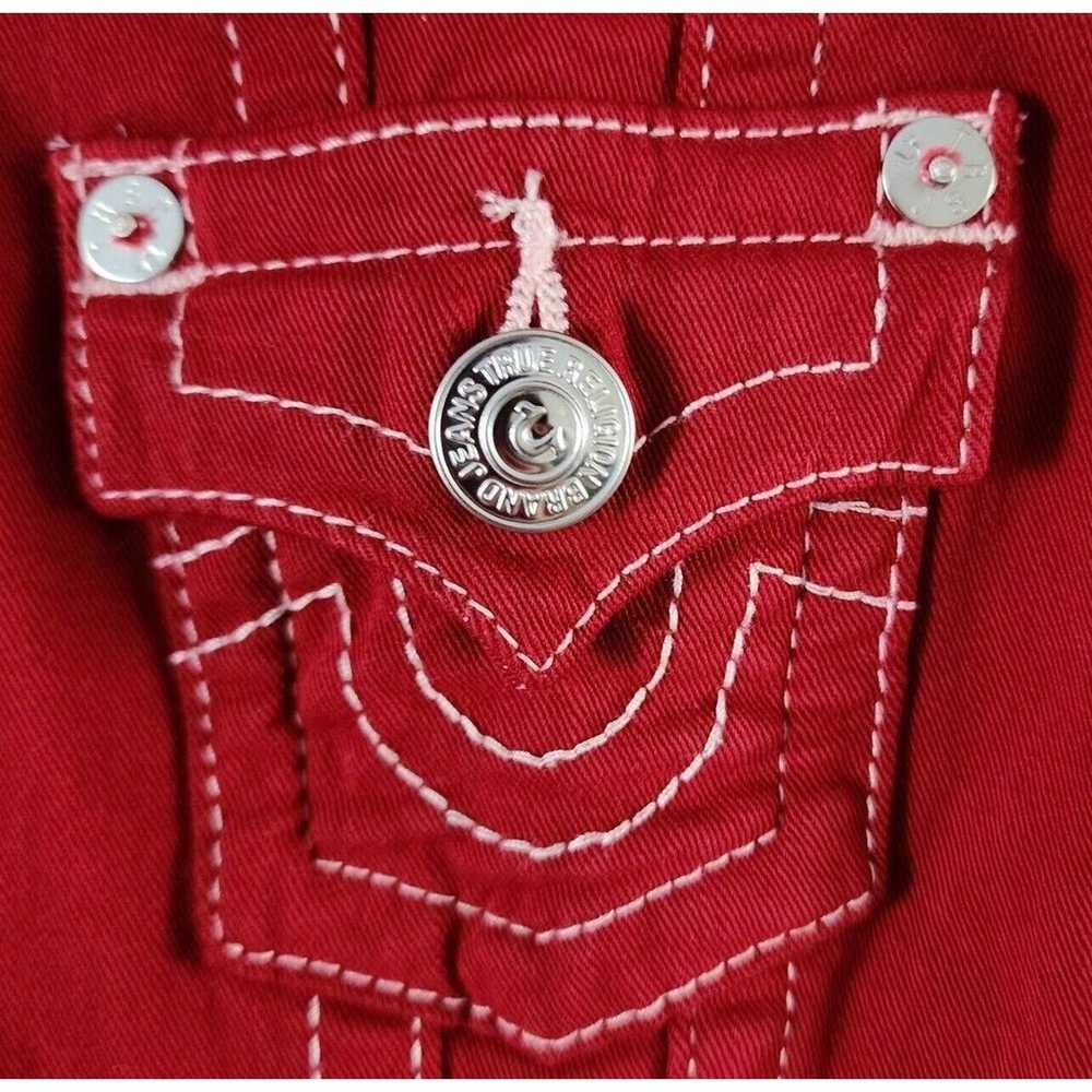 True Religion Red Trucker Jacket XS - image 5