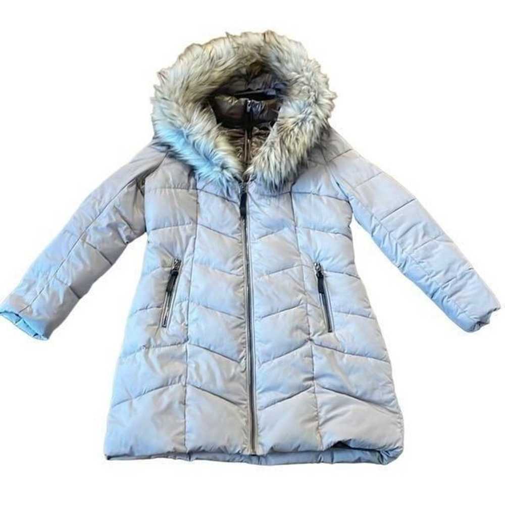 Calvin Klein puffer jacket faux fur hood size med… - image 1