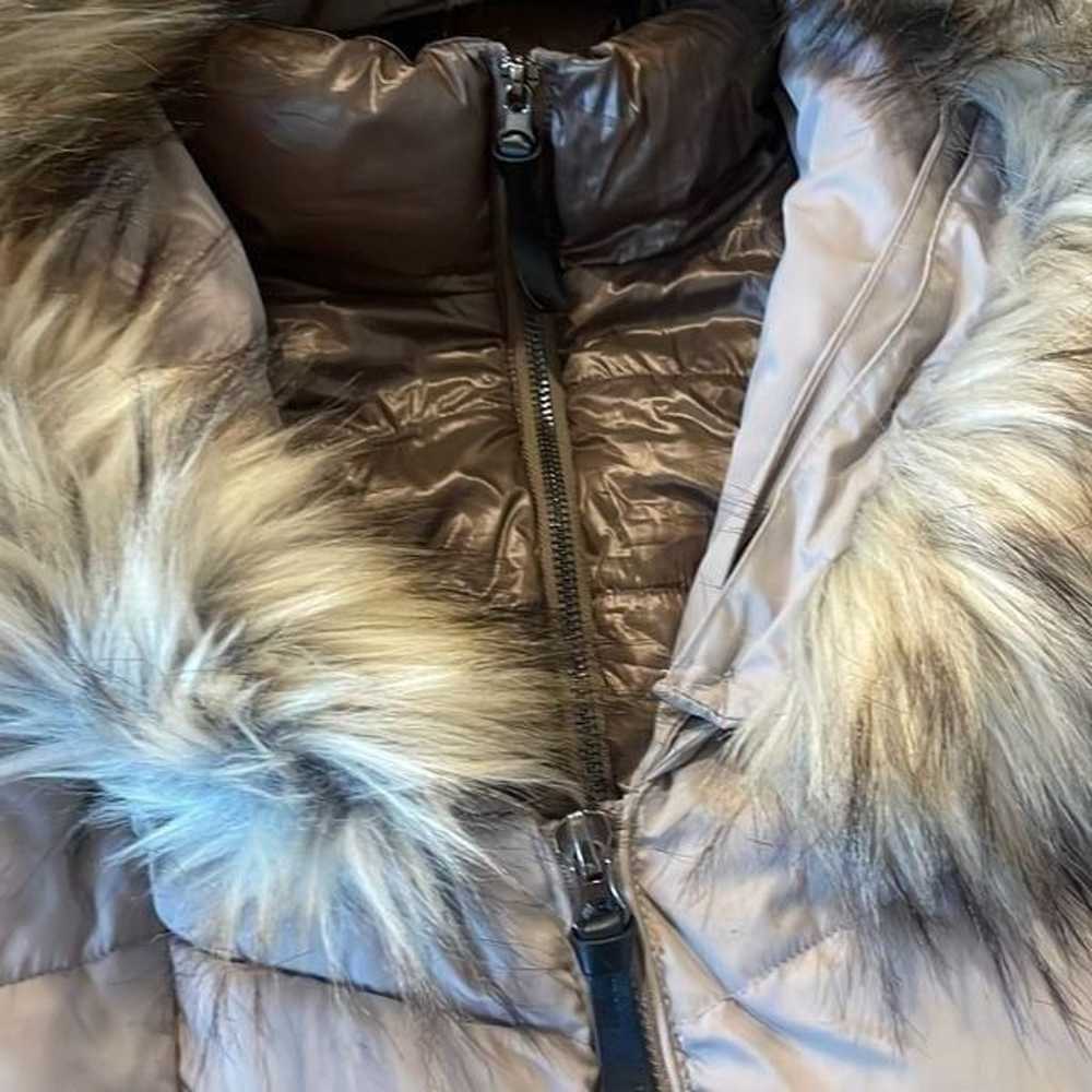 Calvin Klein puffer jacket faux fur hood size med… - image 6