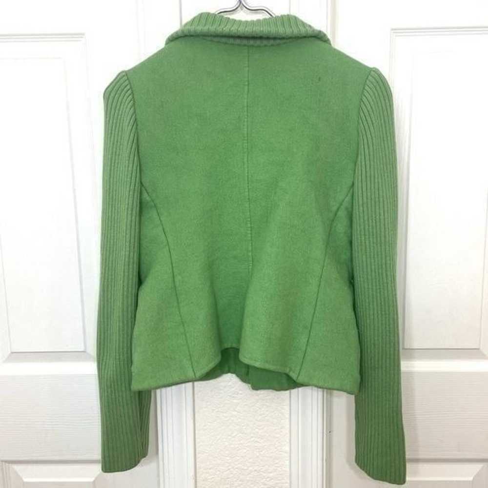 Vintage Y2K Carlisle Wool Coat Green Knit Sweater… - image 2