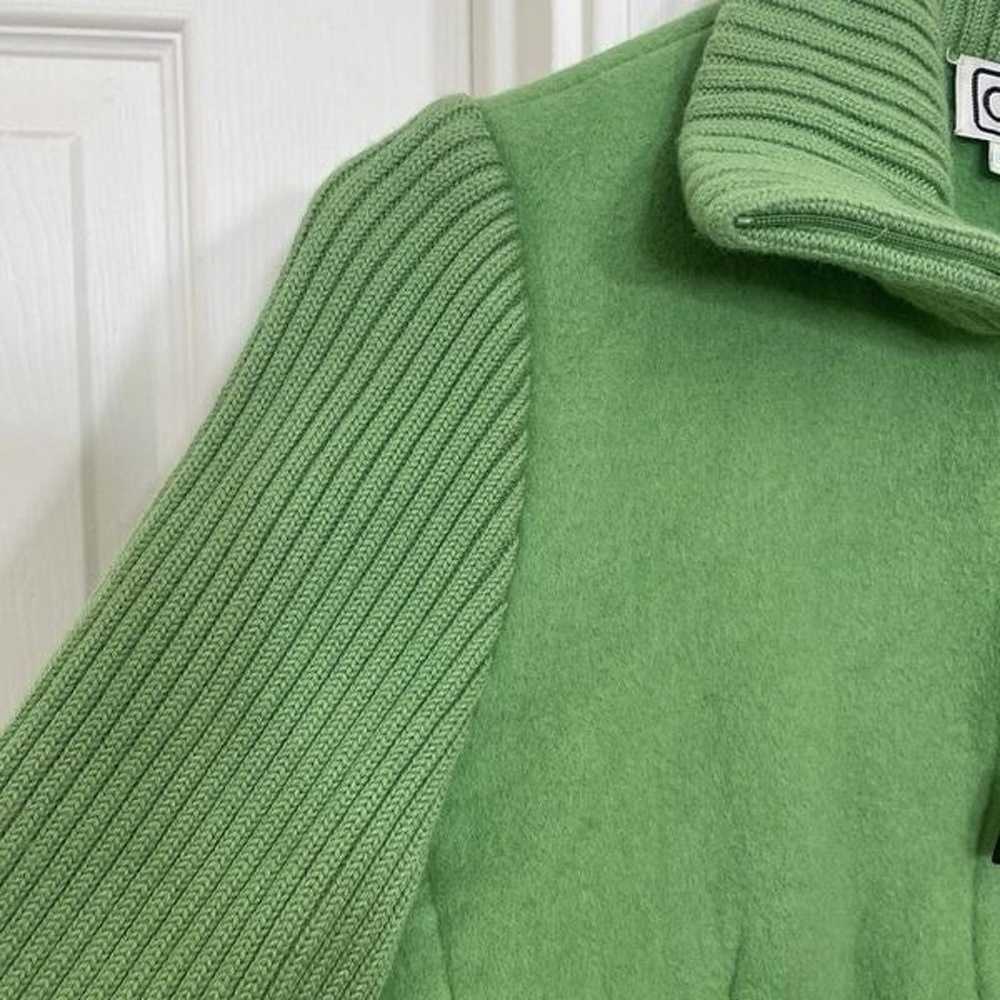 Vintage Y2K Carlisle Wool Coat Green Knit Sweater… - image 4