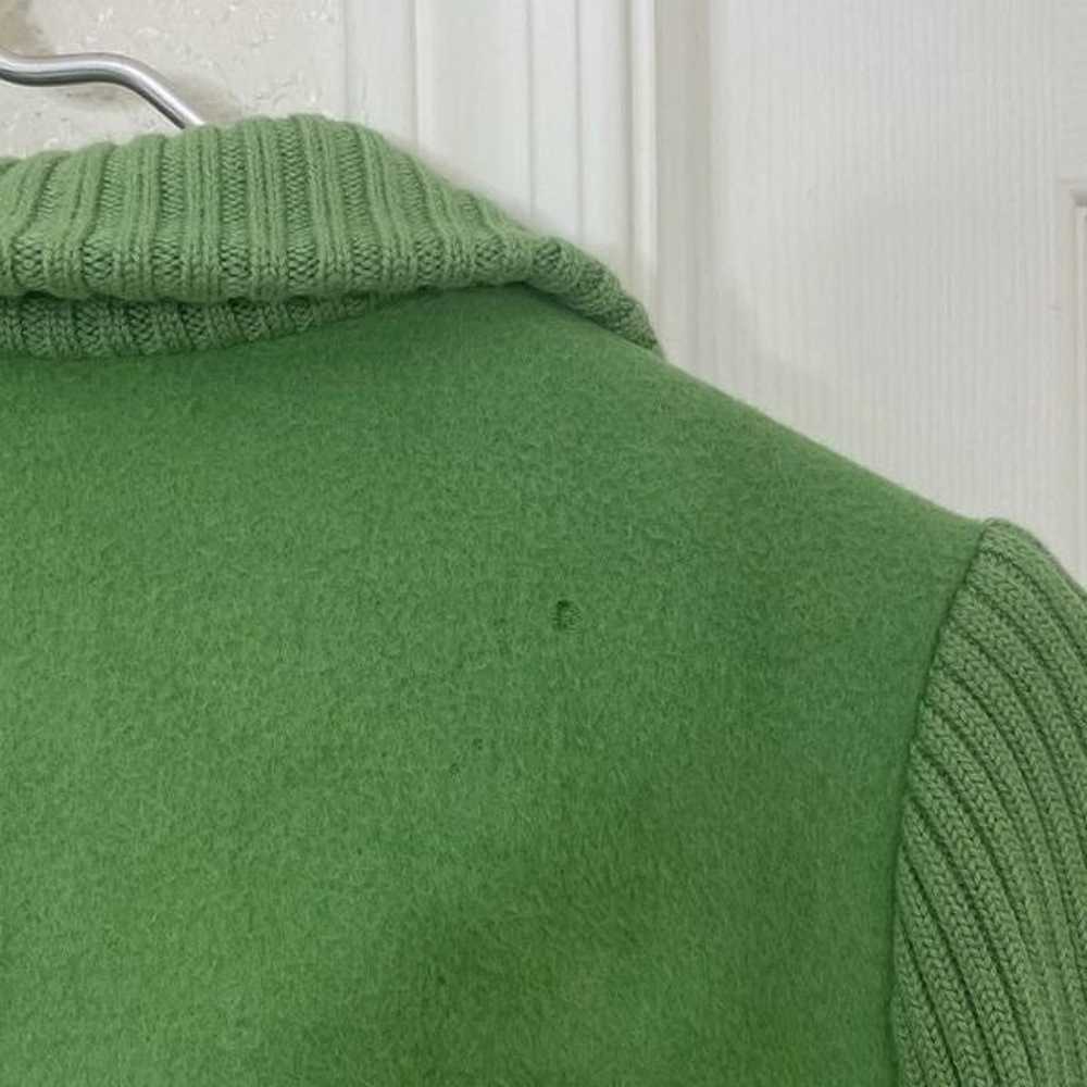 Vintage Y2K Carlisle Wool Coat Green Knit Sweater… - image 7