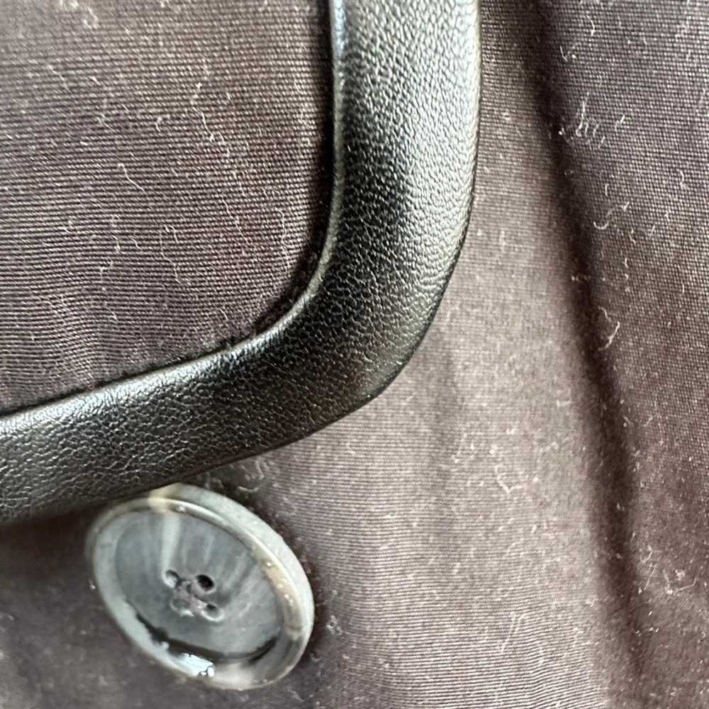 Victoria's Secret Black Trench Coat Faux Leather … - image 7