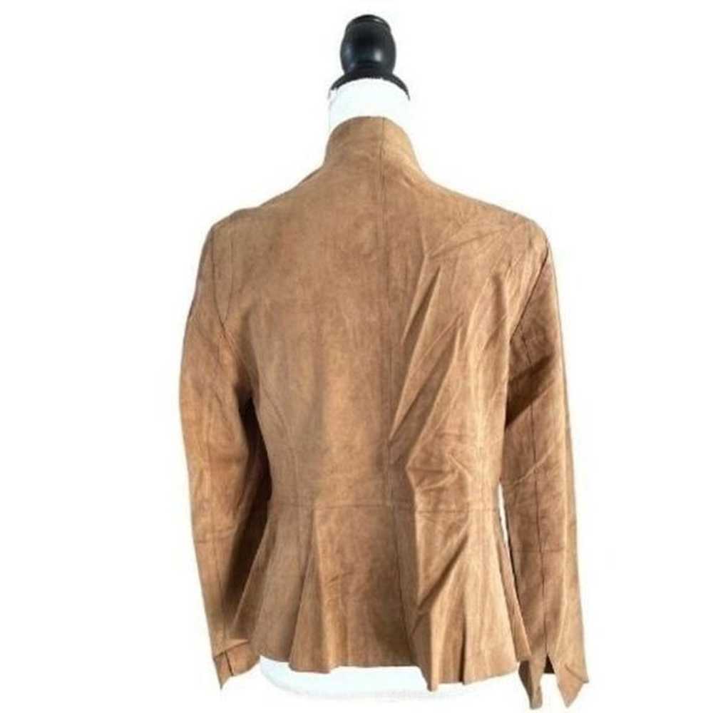 Women Brown Suede Leather Jacket Size-3 - image 11