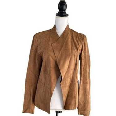 Women Brown Suede Leather Jacket Size-3 - image 1