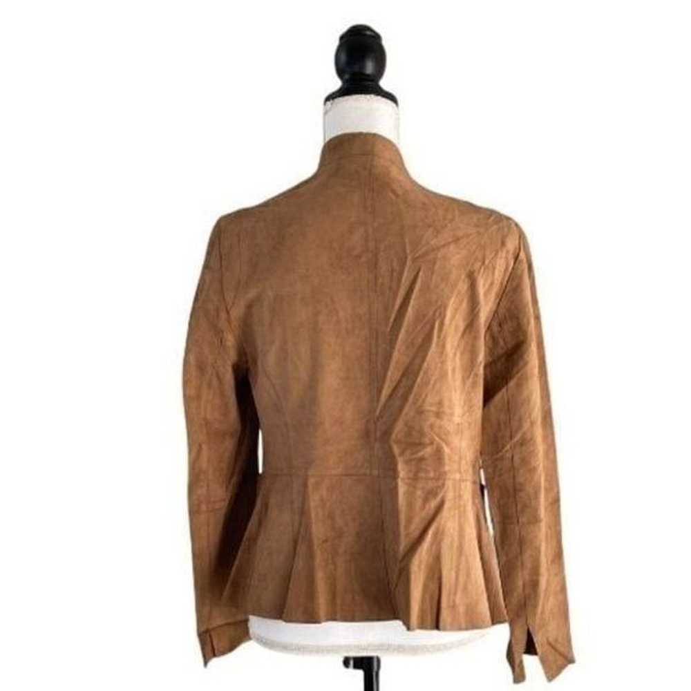 Women Brown Suede Leather Jacket Size-3 - image 2
