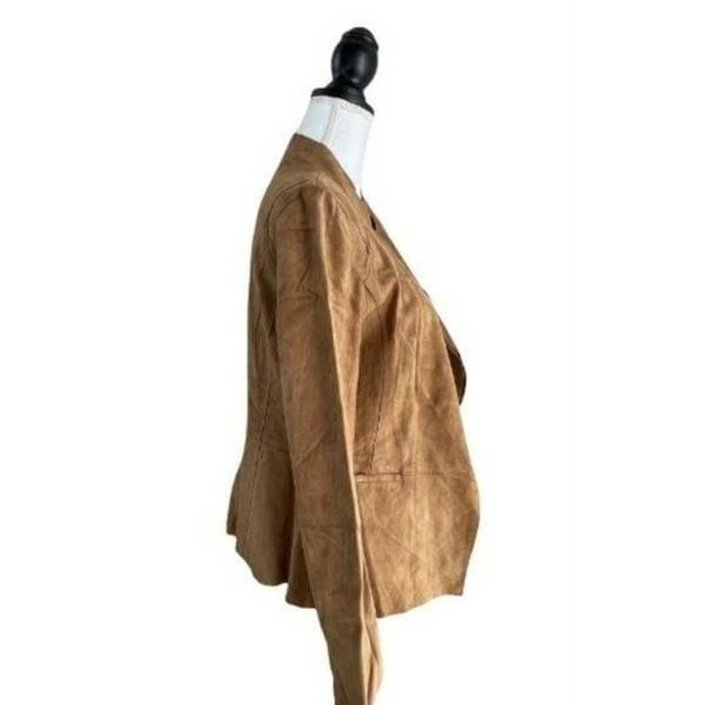 Women Brown Suede Leather Jacket Size-3 - image 6