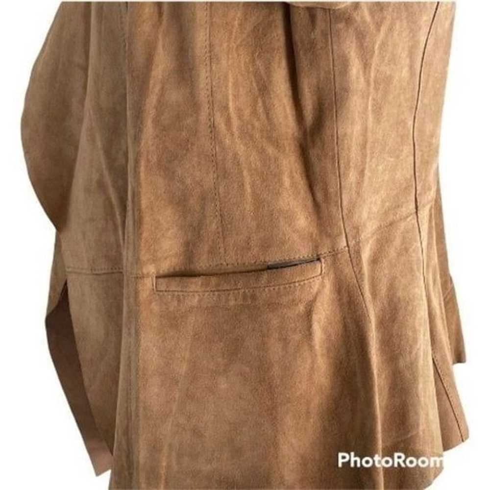 Women Brown Suede Leather Jacket Size-3 - image 8