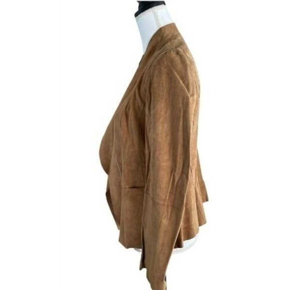 Women Brown Suede Leather Jacket Size-3 - image 9