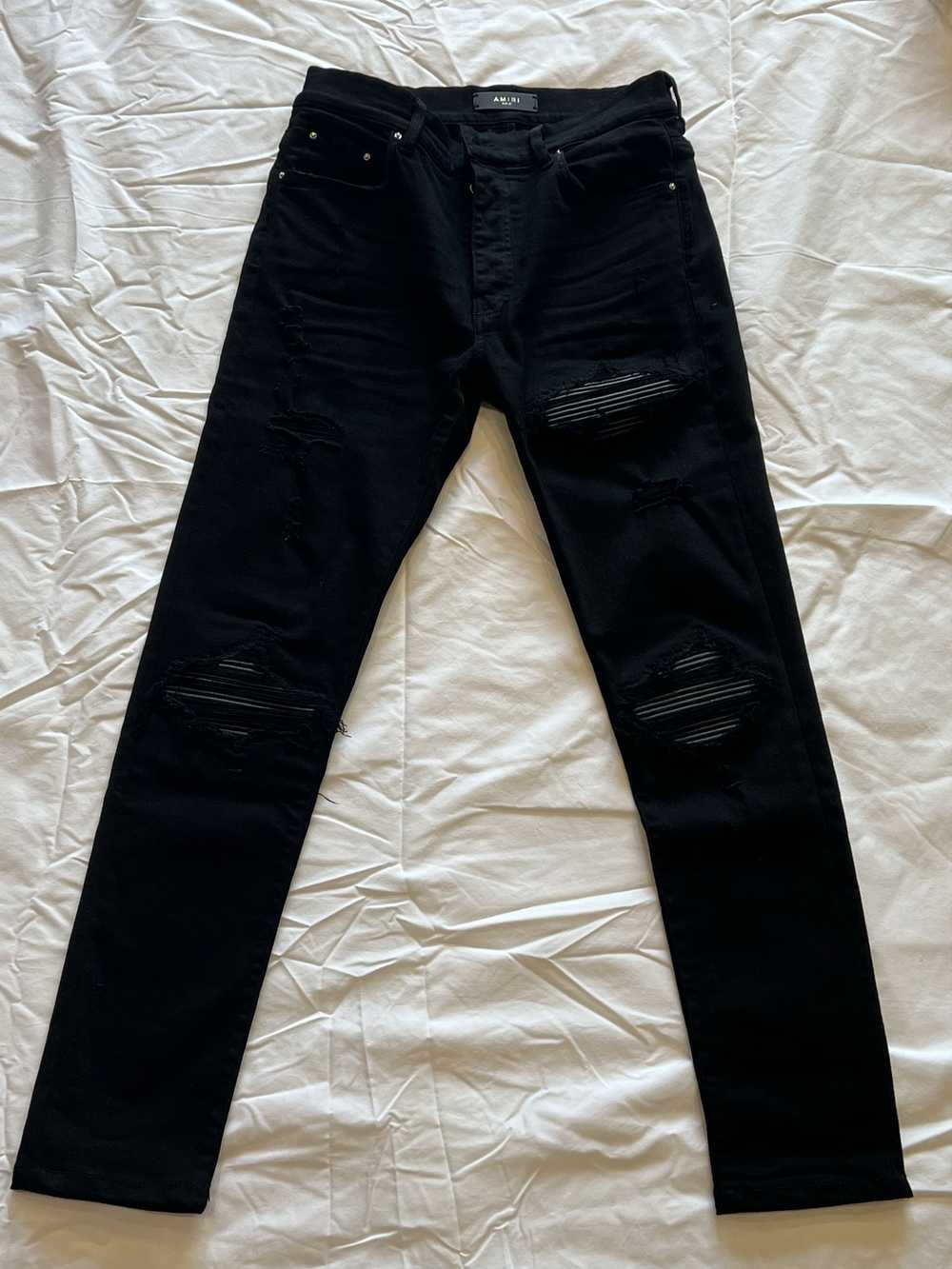 Amiri MX1 Distressed Stretch-Denim Jeans - image 3