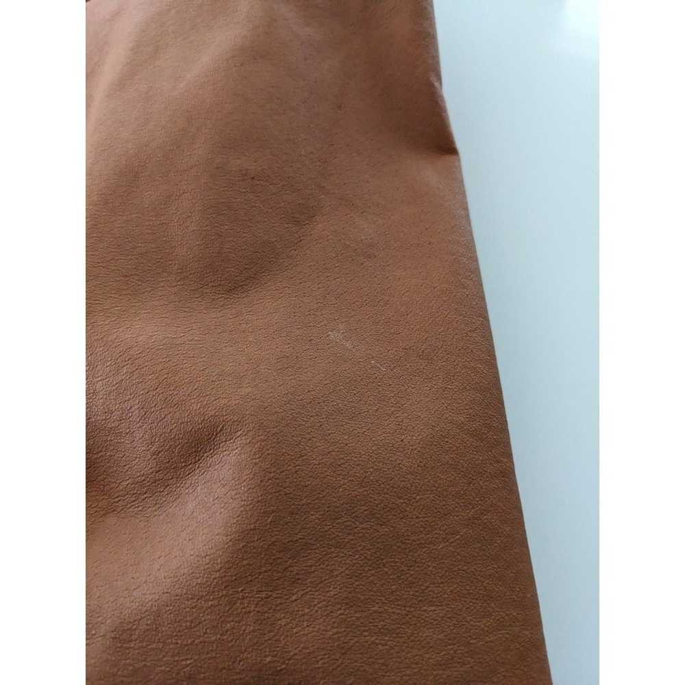 Diane Von Furstenberg Brown Orange Leather Jacket… - image 8