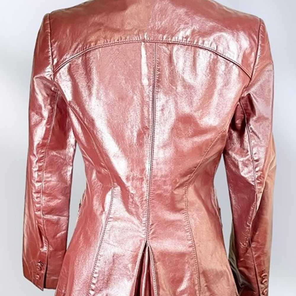 1970s Etienne Aigner Oxblood Leather Jacket Vinta… - image 2