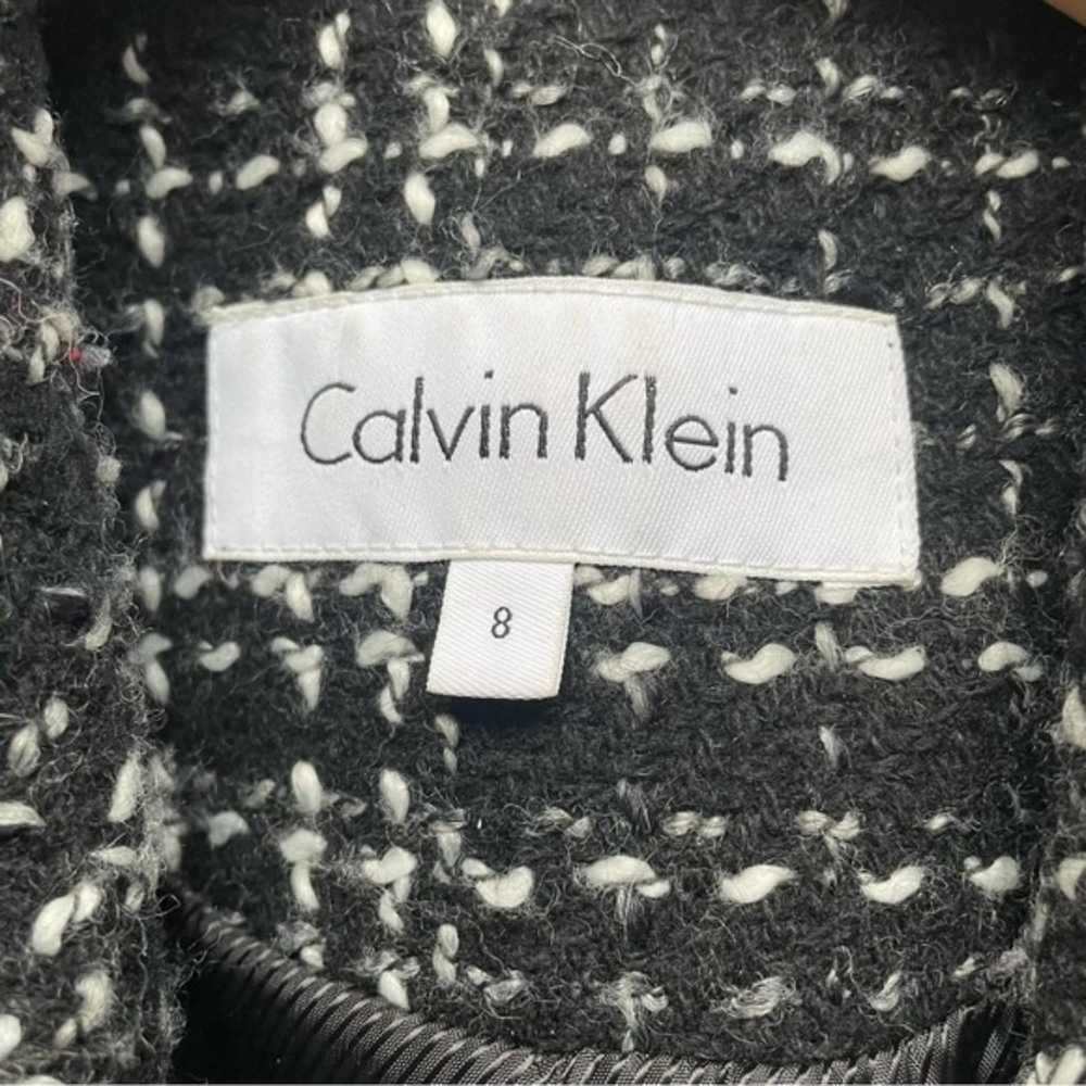 Calvin Klein Black & White Plaid Wool Blend Lined… - image 7