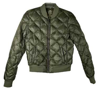 Alo Yoga Green Camo Quilted Down Puffer Bomber Ja… - image 1