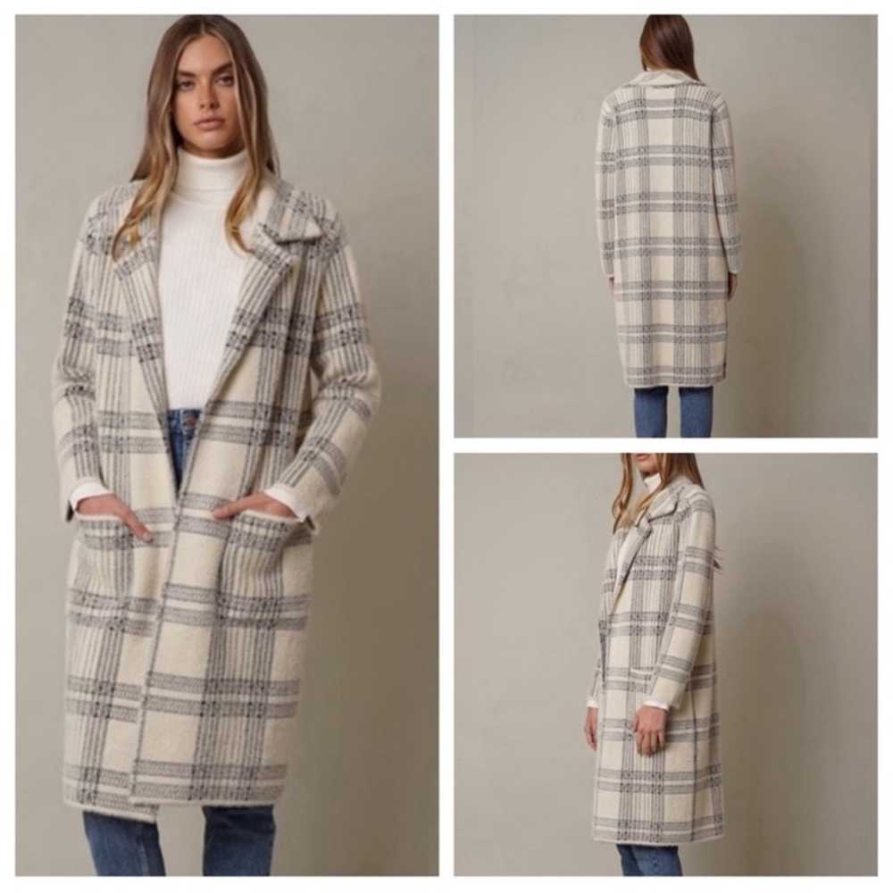 CYRUS Open Plaid Mink Coat- Munich - image 1