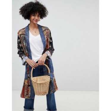 Free People Songbird Patchwork Coat Size Small