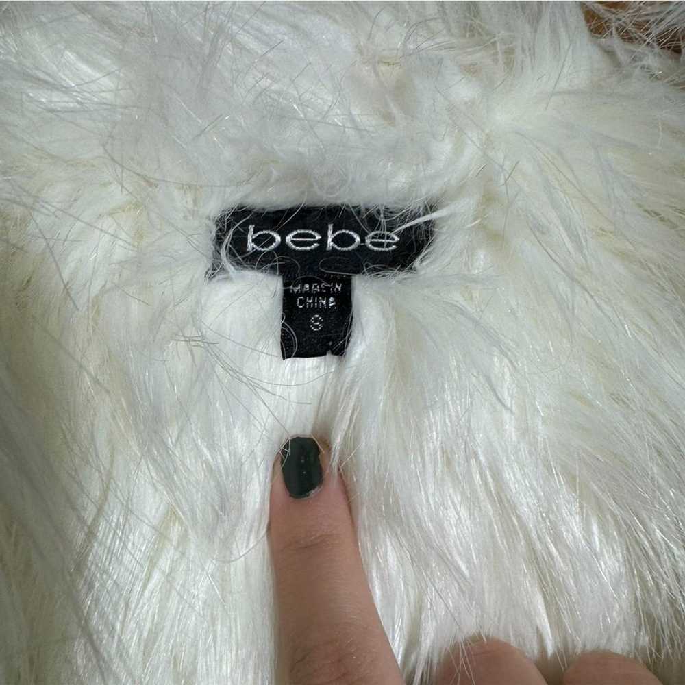 BEBE white faux fur coat - image 5