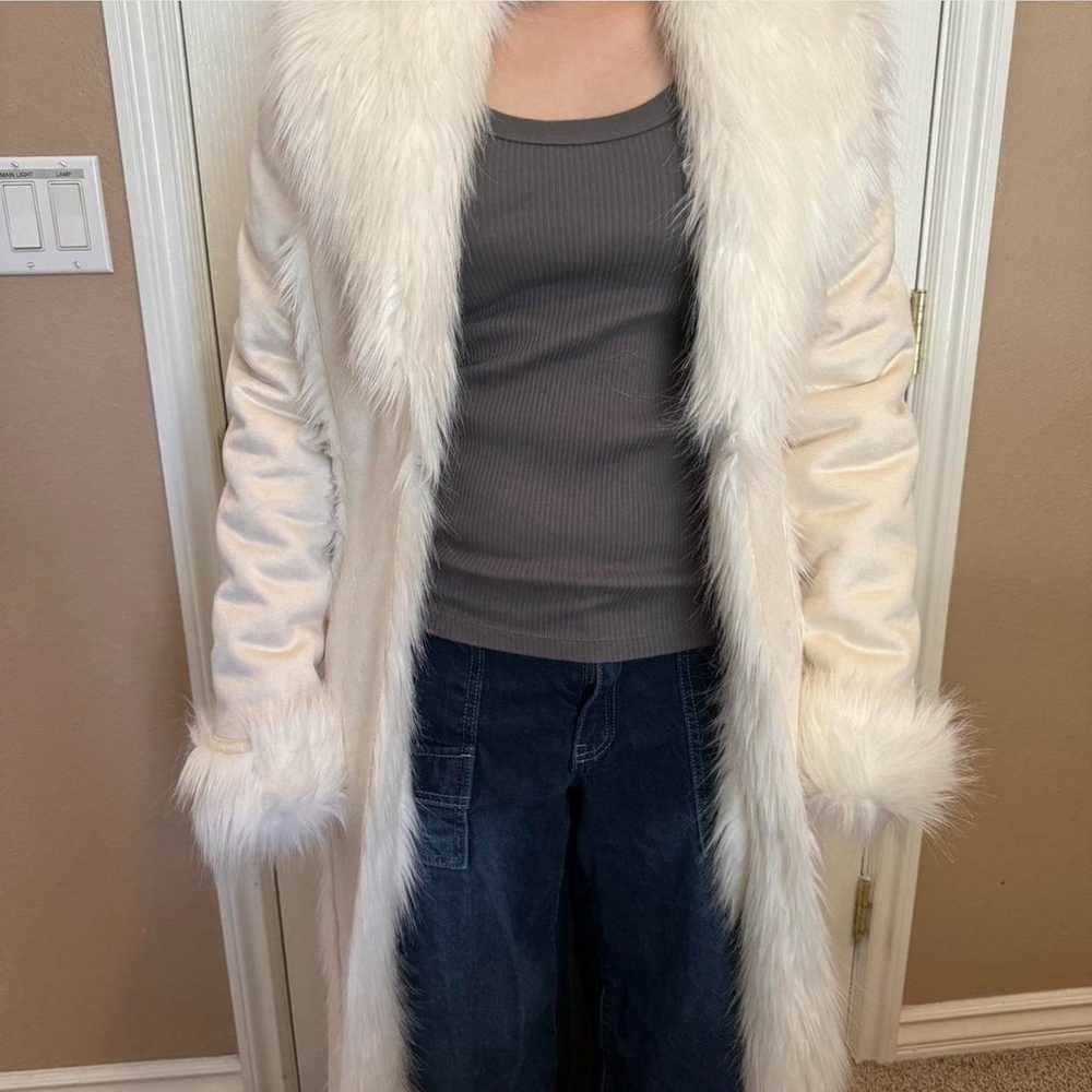 BEBE white faux fur coat - image 6