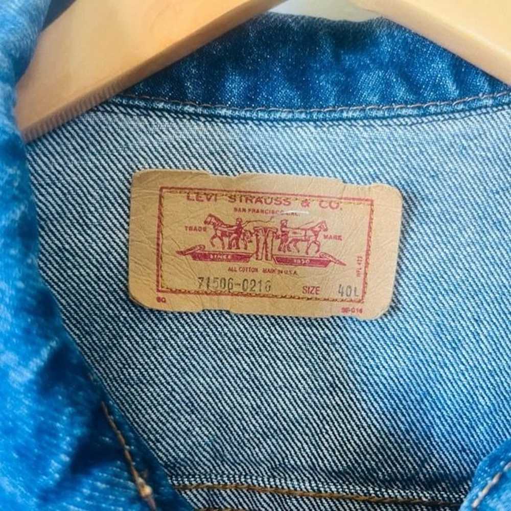 Vintage Levi’s original trucker jacket size 40L s… - image 10