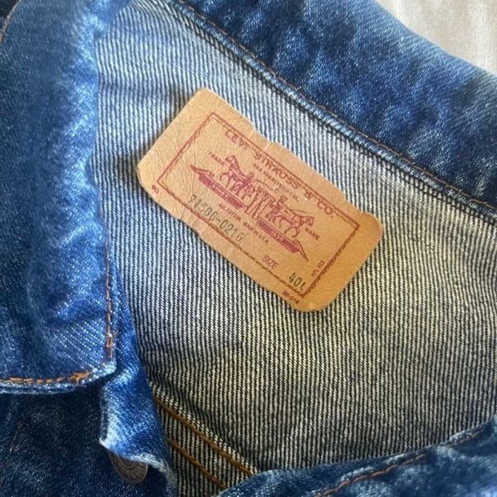 Vintage Levi’s original trucker jacket size 40L s… - image 5
