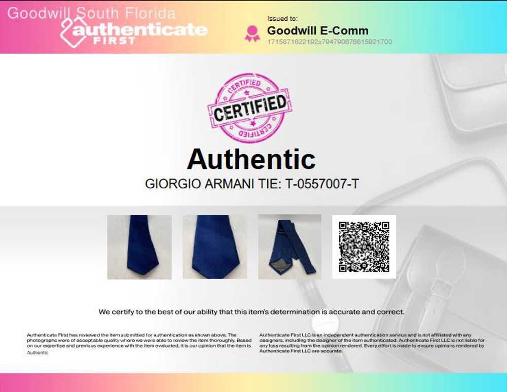 Authentic Giorgio Armani Mens Dark Blue Striped D… - image 2