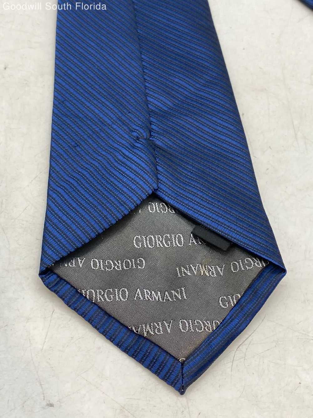 Authentic Giorgio Armani Mens Dark Blue Striped D… - image 5