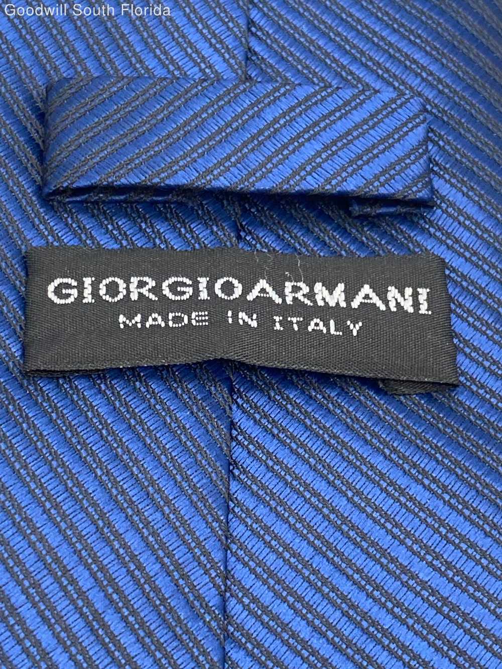 Authentic Giorgio Armani Mens Dark Blue Striped D… - image 6