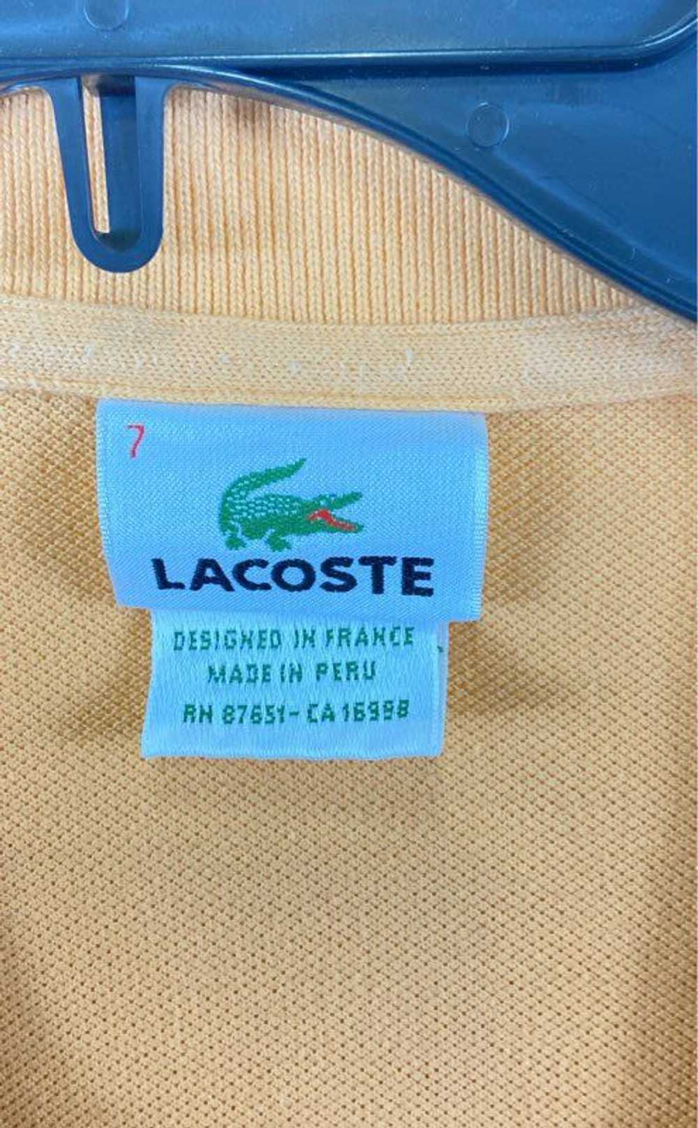 Lacoste Mens Orange Cotton Collared Short Sleeve … - image 3